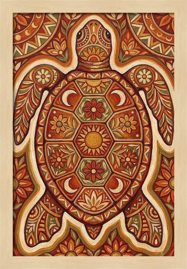 Sea Turtle Folk Art