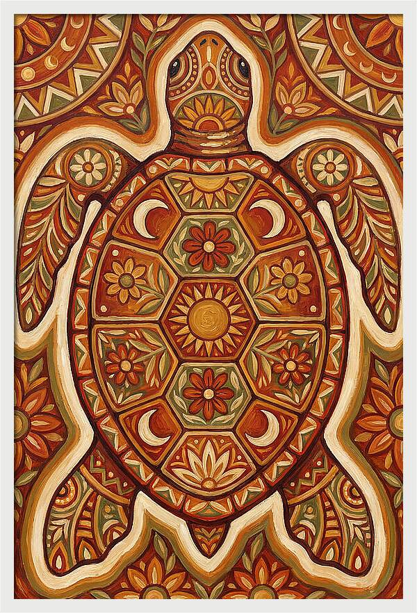 Sea Turtle Folk Art