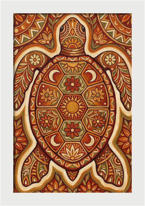 Sea Turtle Folk Art