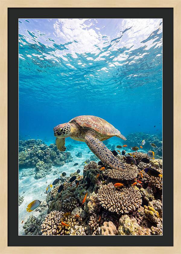 Sea Turtle Swimming Gracefully