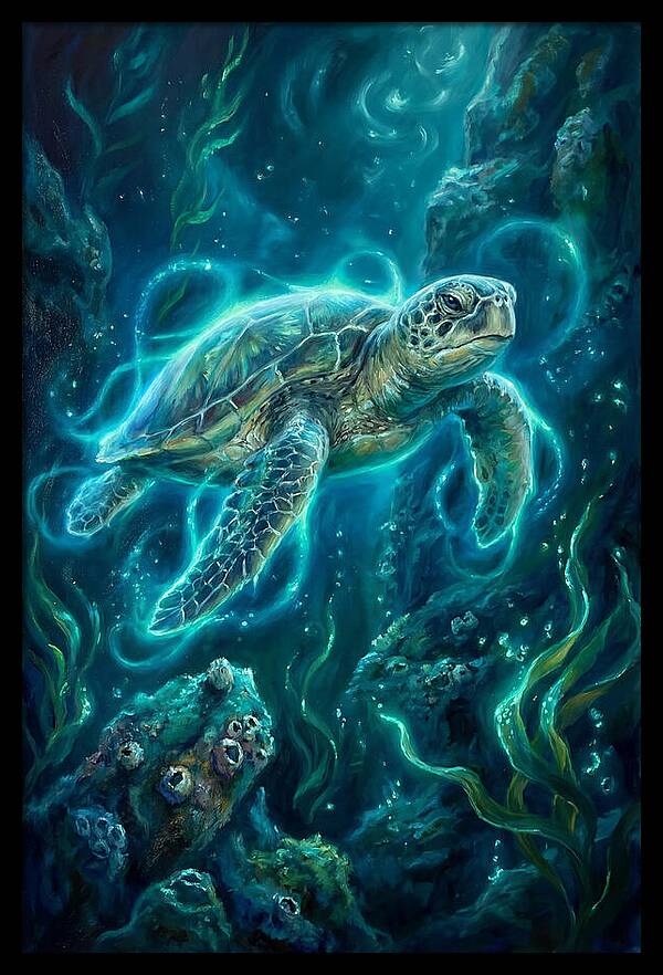 Sea Turtle Underwater