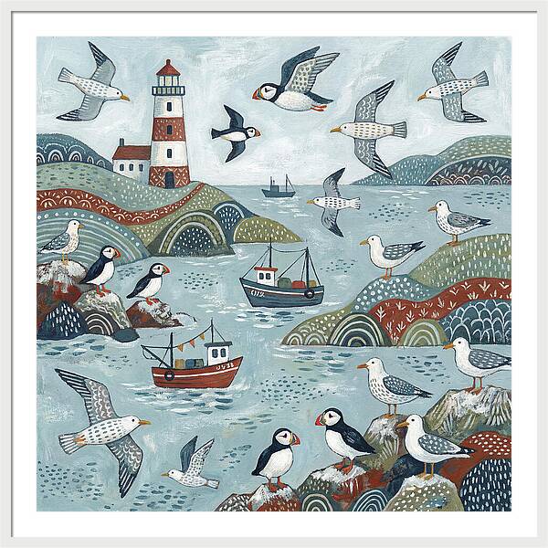 Seabirds By The Lighthouse