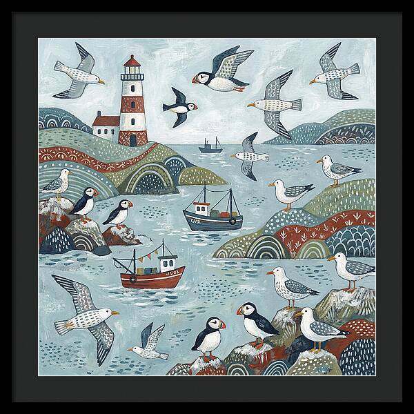 Seabirds By The Lighthouse