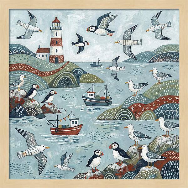 Seabirds By The Lighthouse