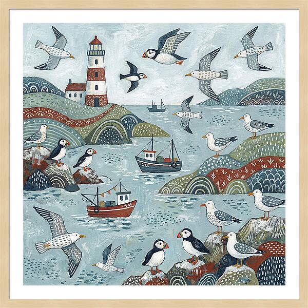 Seabirds By The Lighthouse