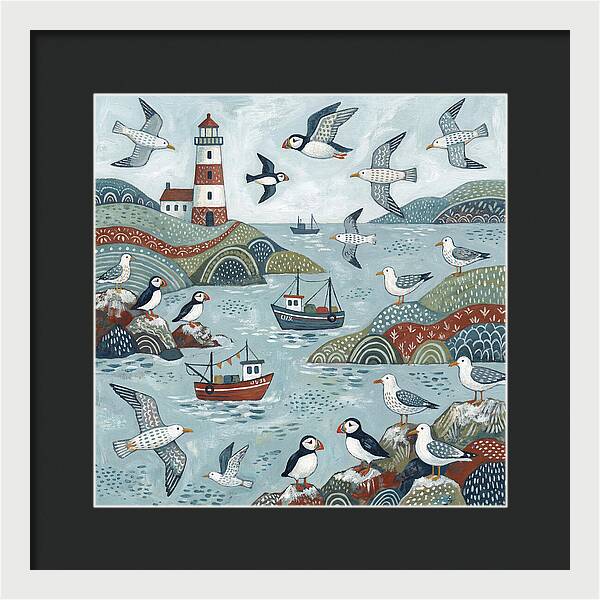 Seabirds By The Lighthouse
