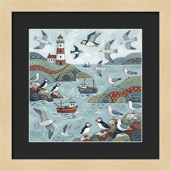 Seabirds By The Lighthouse