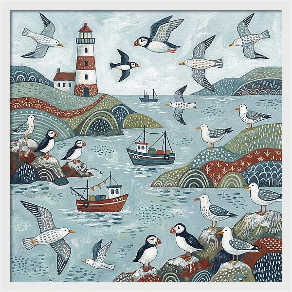 Seabirds By The Lighthouse