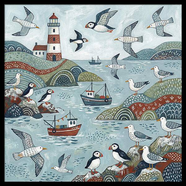 Seabirds By The Lighthouse