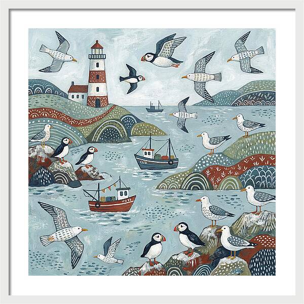 Seabirds By The Lighthouse