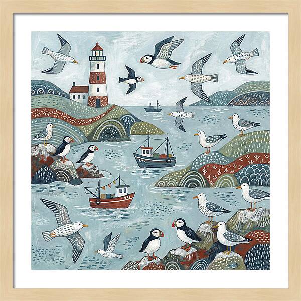 Seabirds By The Lighthouse