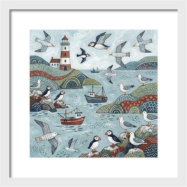 Seabirds By The Lighthouse