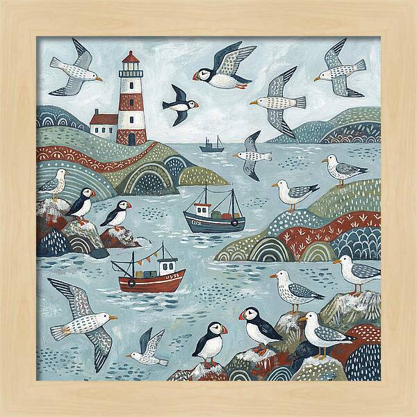 Seabirds By The Lighthouse