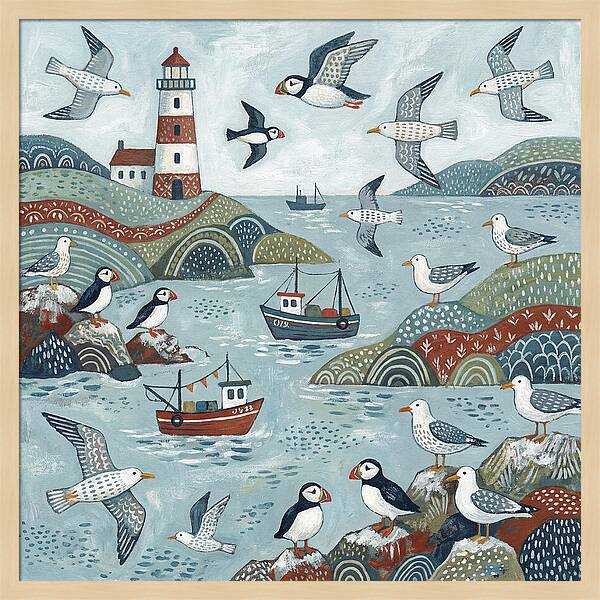 Seabirds By The Lighthouse