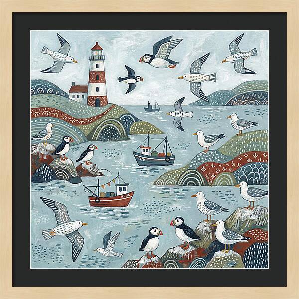 Seabirds By The Lighthouse