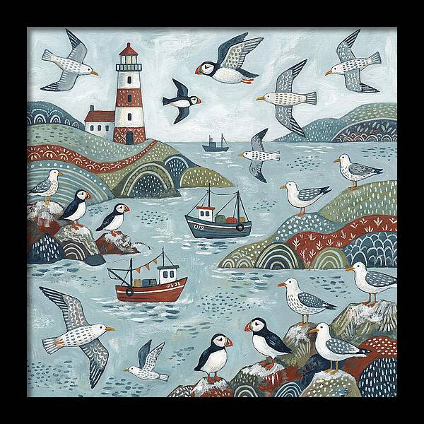 Seabirds By The Lighthouse