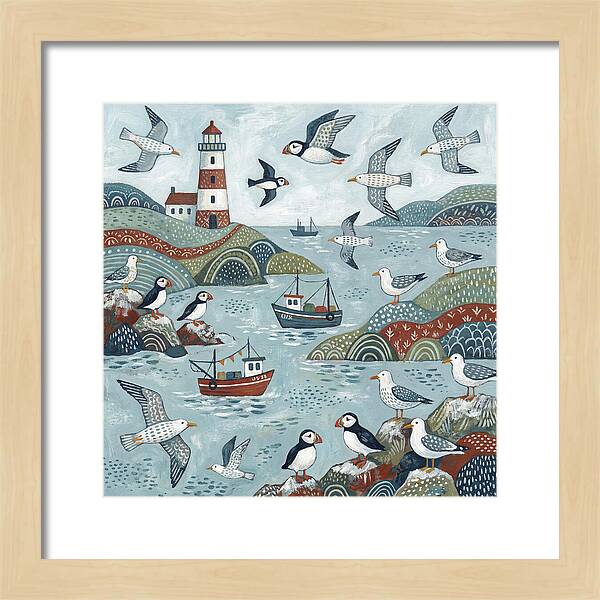 Seabirds By The Lighthouse