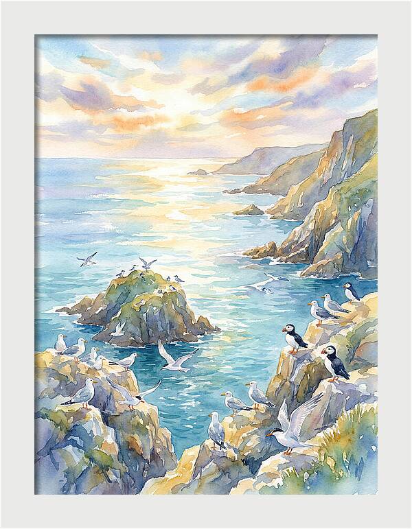 Seabirds By The Shoreline