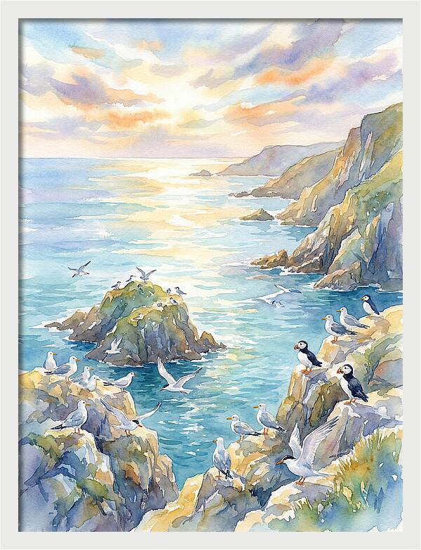 Seabirds By The Shoreline