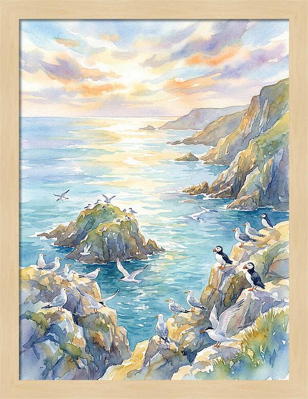 Seabirds By The Shoreline