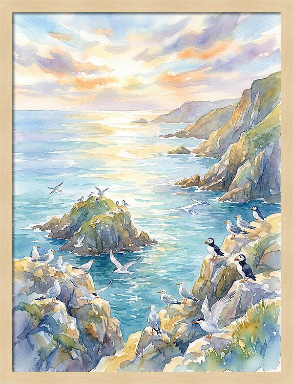 Seabirds By The Shoreline