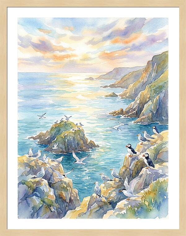 Seabirds By The Shoreline