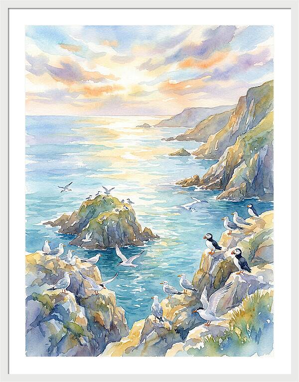 Seabirds By The Shoreline