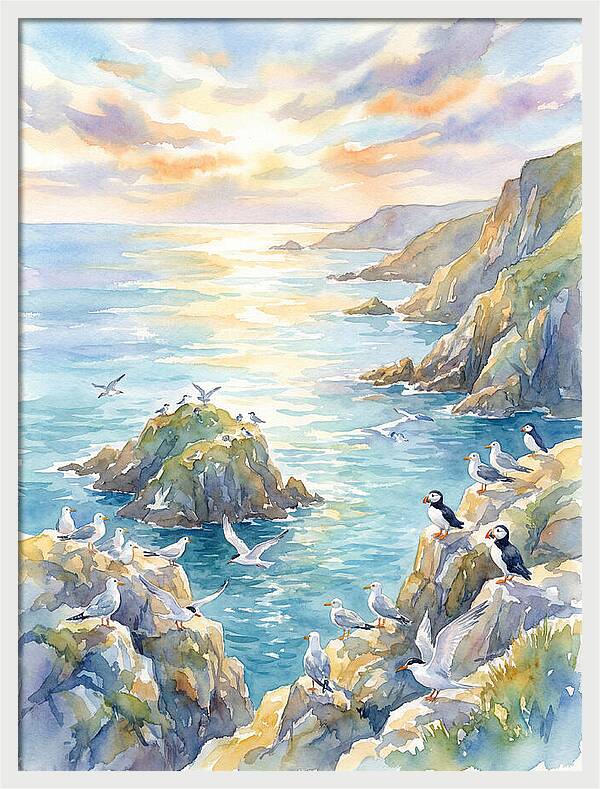Seabirds By The Shoreline