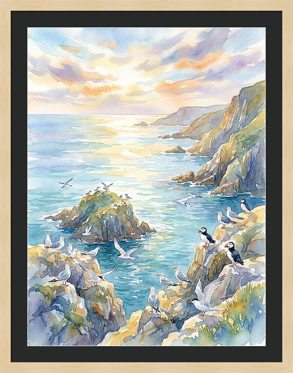 Seabirds By The Shoreline