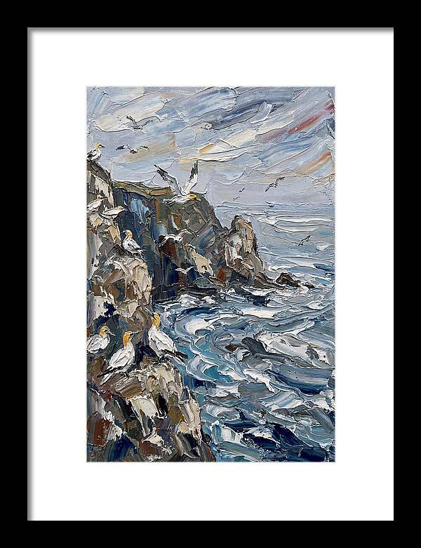 Seabirds Over Coastal Cliffs