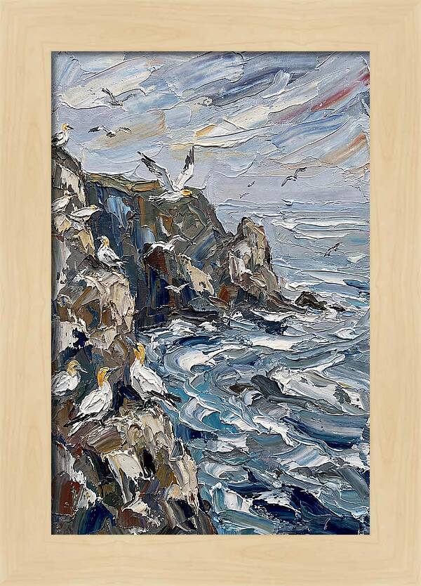 Seabirds Over Coastal Cliffs