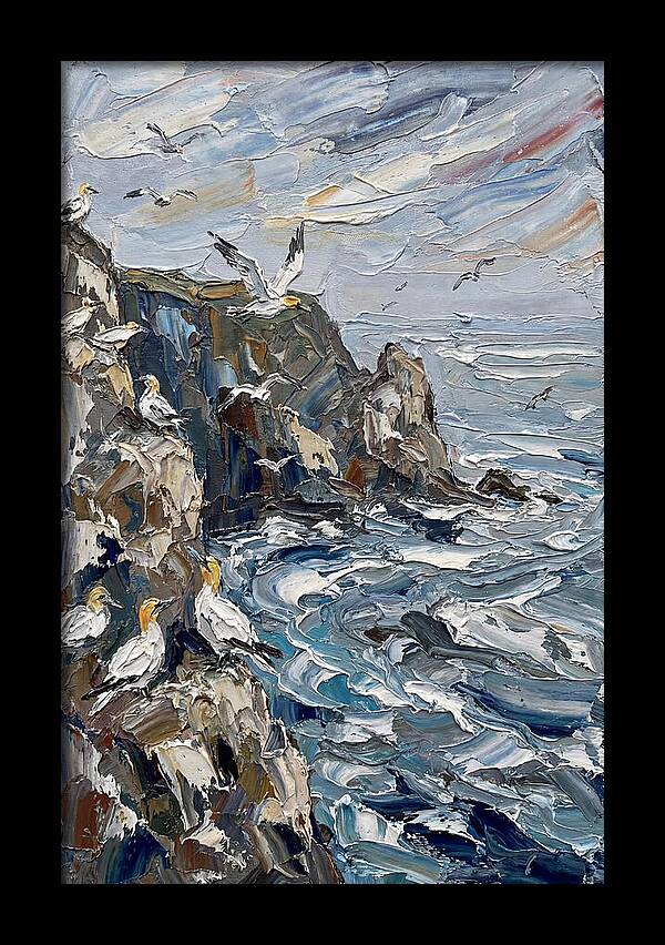 Seabirds Over Coastal Cliffs