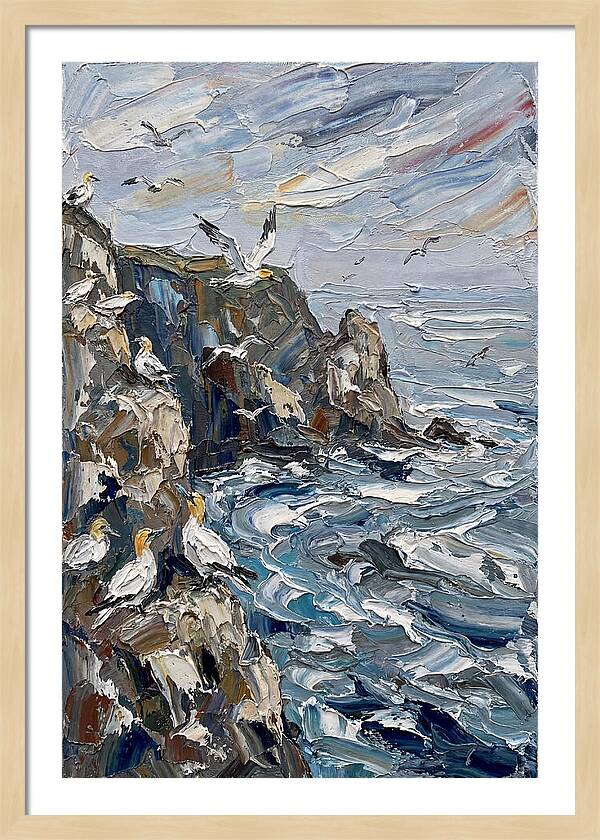 Seabirds Over Coastal Cliffs
