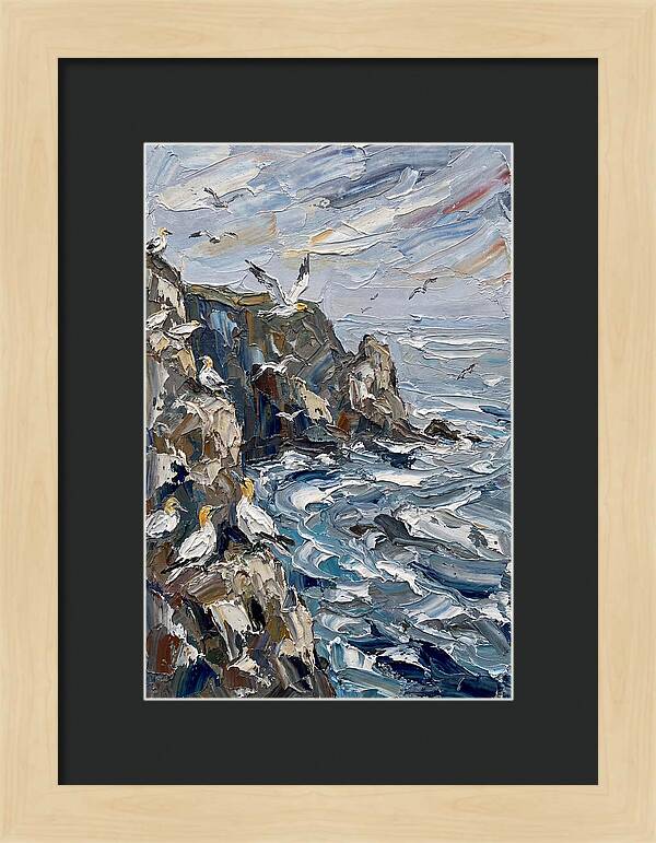 Seabirds Over Coastal Cliffs