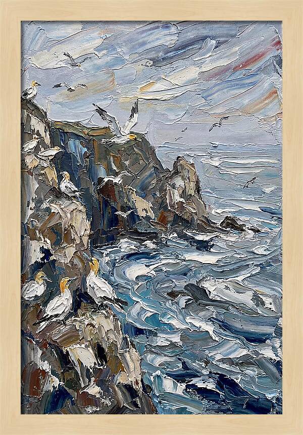Seabirds Over Coastal Cliffs