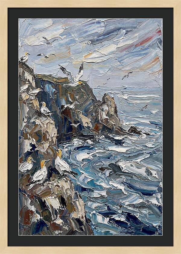 Seabirds Over Coastal Cliffs