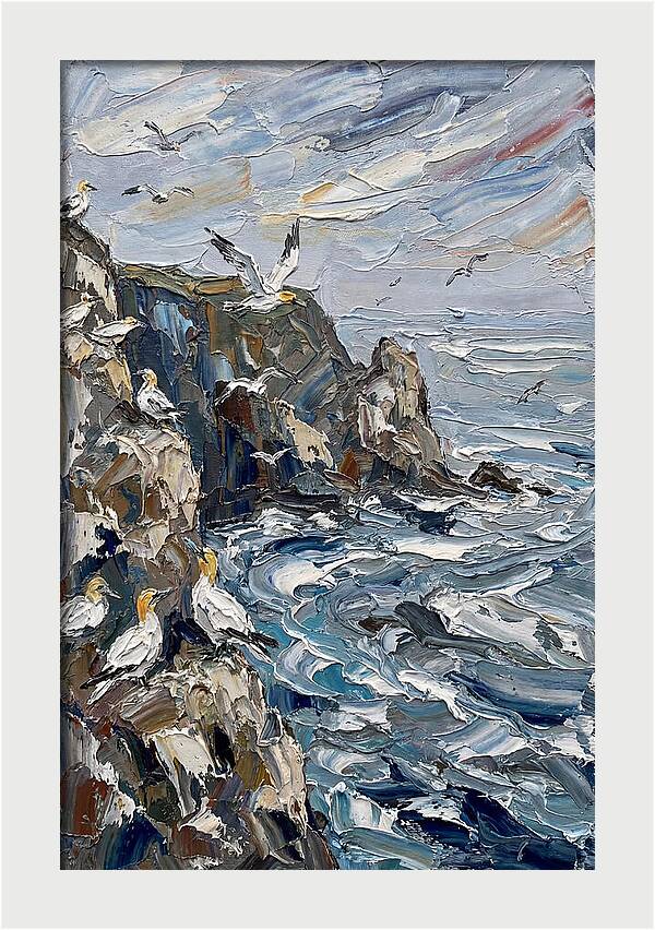 Seabirds Over Coastal Cliffs