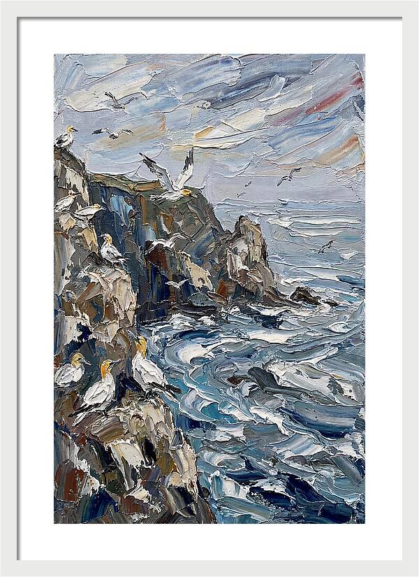 Seabirds Over Coastal Cliffs