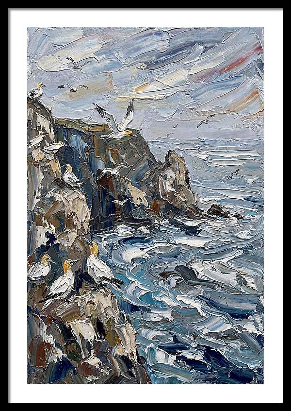 Seabirds Over Coastal Cliffs