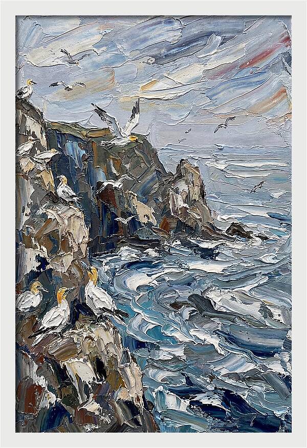 Seabirds Over Coastal Cliffs