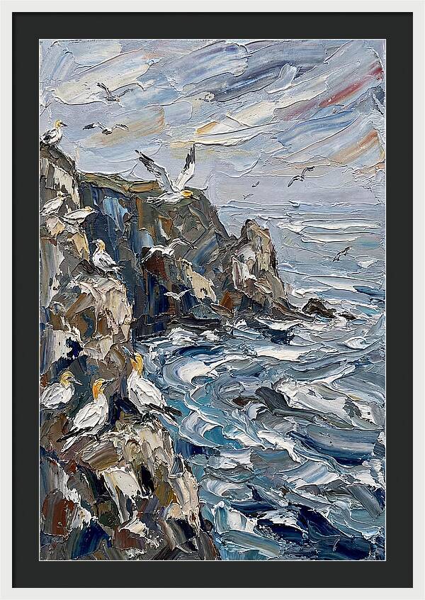 Seabirds Over Coastal Cliffs