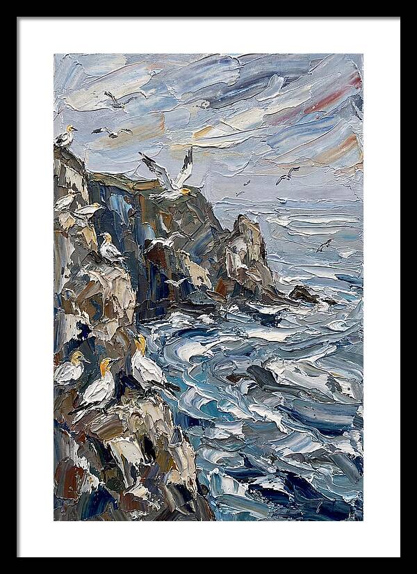 Seabirds Over Coastal Cliffs