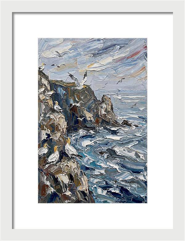 Seabirds Over Coastal Cliffs