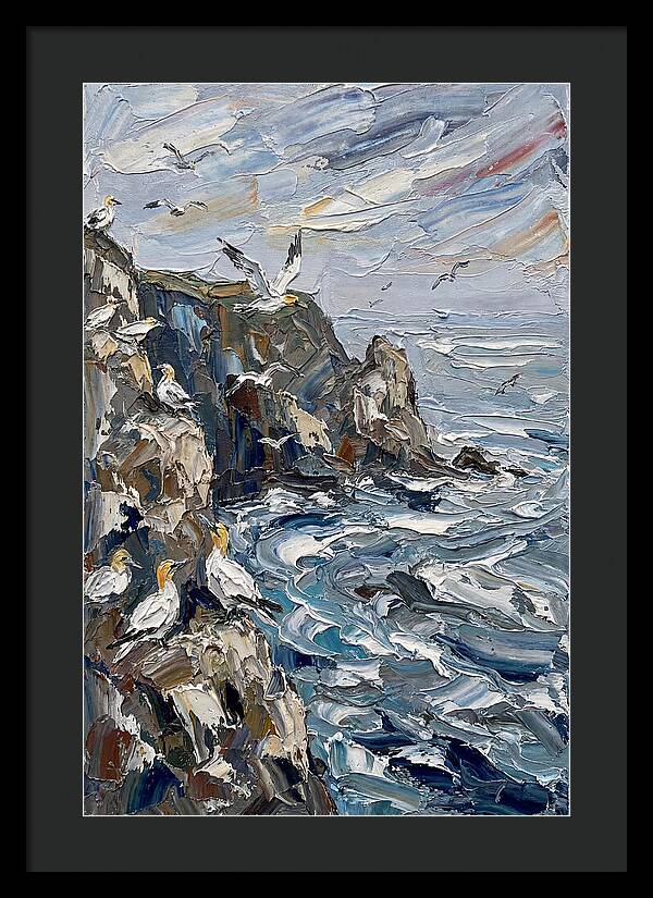 Seabirds Over Coastal Cliffs