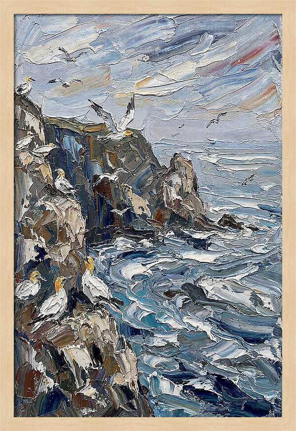 Seabirds Over Coastal Cliffs