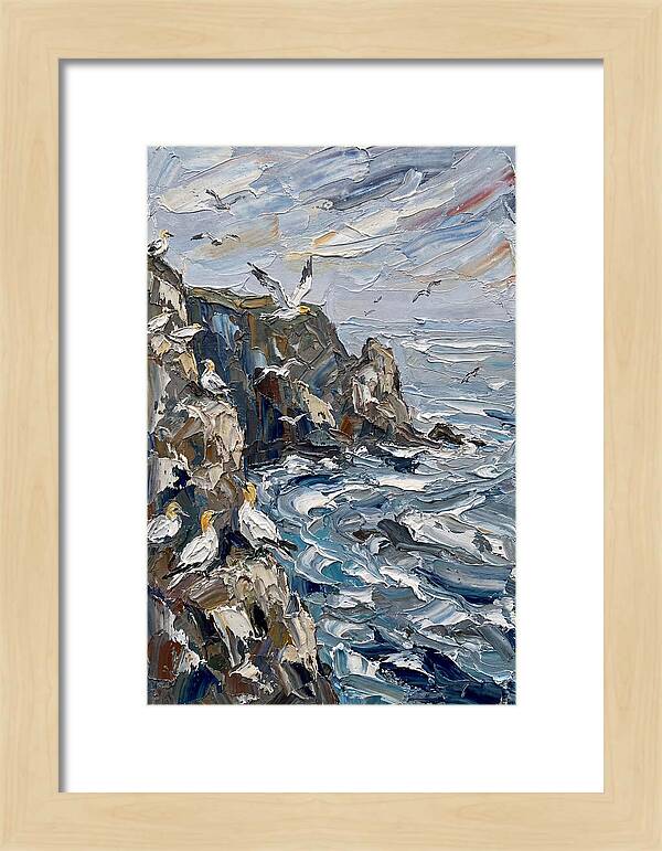 Seabirds Over Coastal Cliffs
