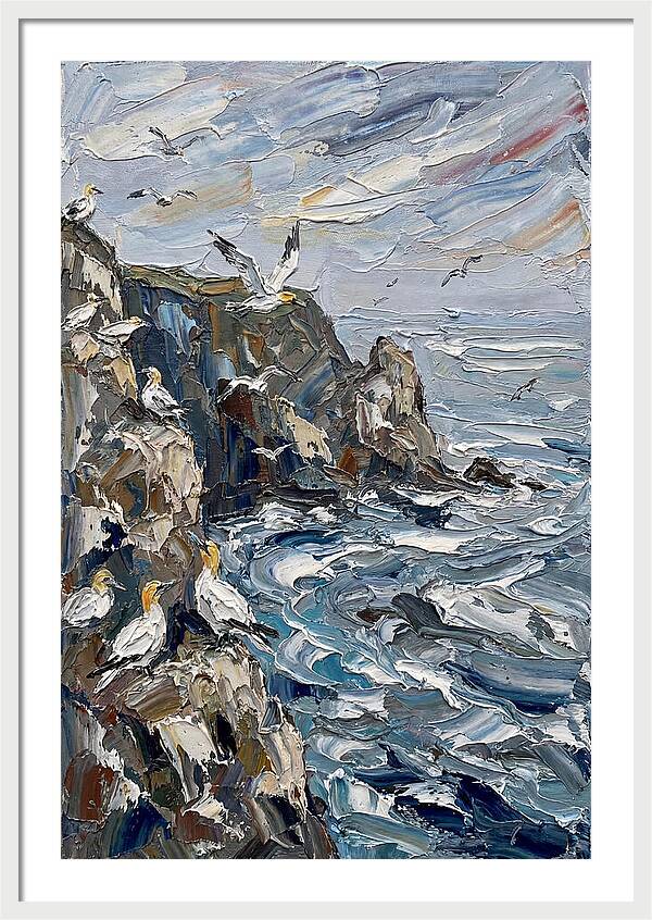 Seabirds Over Coastal Cliffs