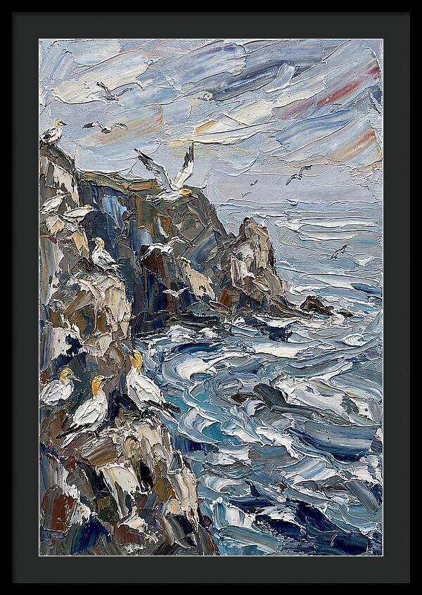 Seabirds Over Coastal Cliffs