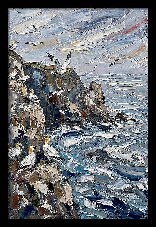 Seabirds Over Coastal Cliffs