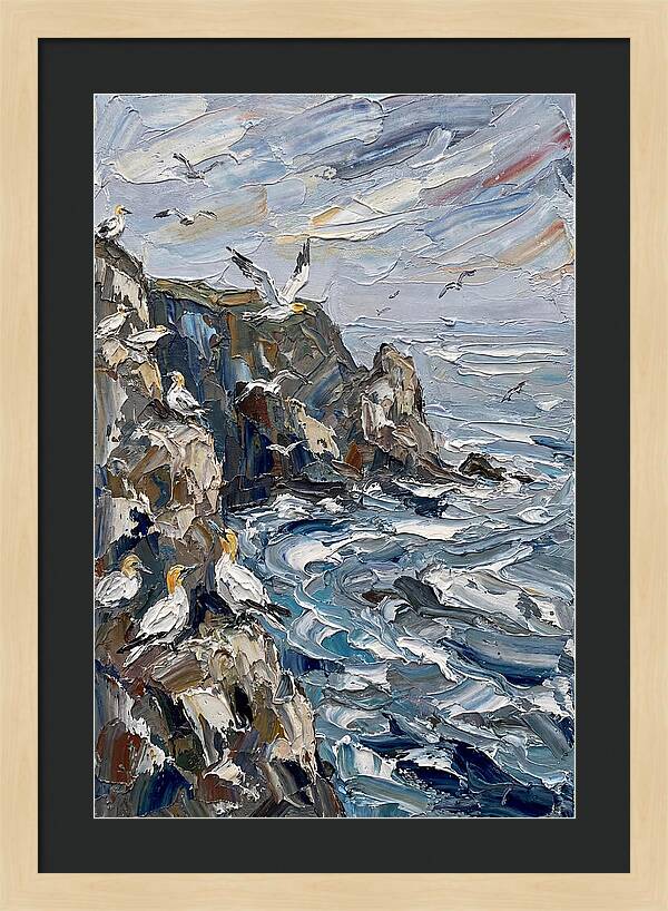 Seabirds Over Coastal Cliffs